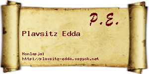 Plavsitz Edda névjegykártya